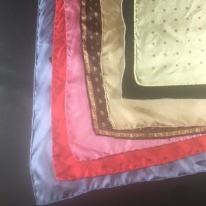 SEVEN 100% SILK POCKET SQUARES